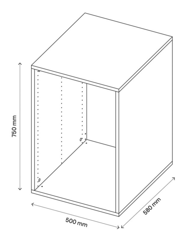 Korpus GoodHome Atomia 58 x 75 x 50 cm biały