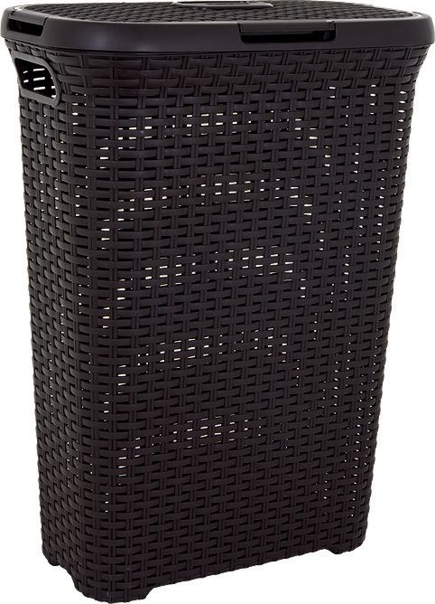 Kosz na bieliznę Curver Natural Style 40 l ciemny brązowy