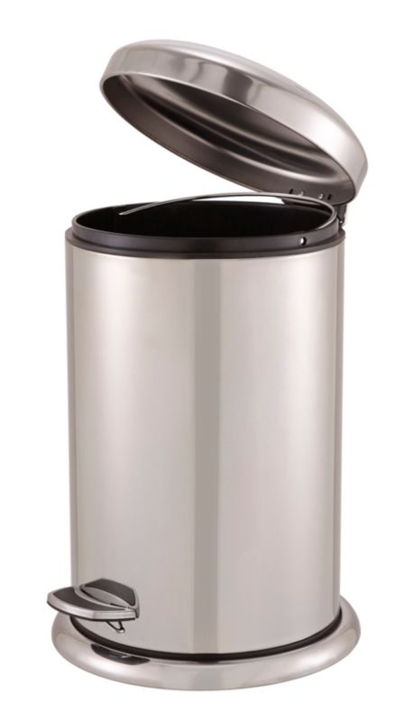 Kosz łazienkowy GoodHome Korana z wolnym opadem 10 l chrom