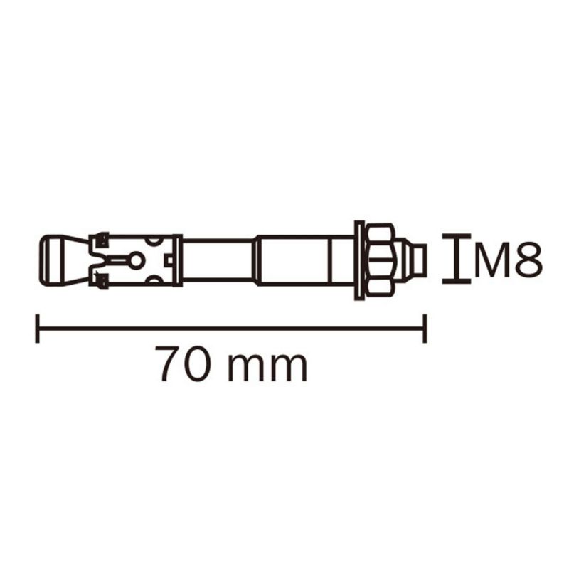 Kotwa trzpieniowa 8 x 70 mm 1 szt