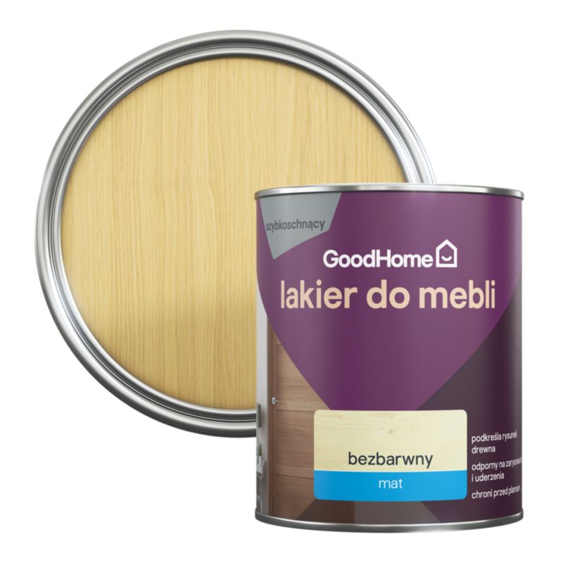 Lakier do mebli GoodHome bezbarwny mat 0,25 l