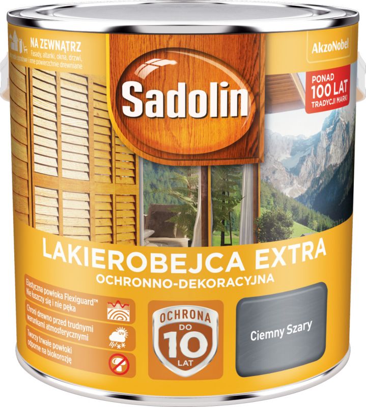Lakierobejca Sadolin Extra ciemny szary 2,5 l