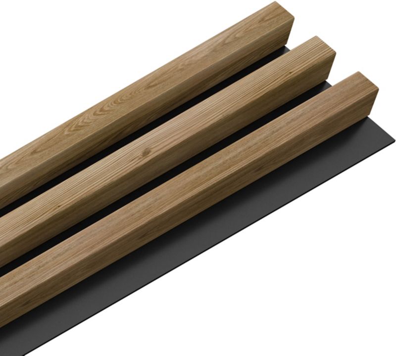 Lamel ścienny Stegu 275 x 17,6 cm czarny/dąb 3 elementy
