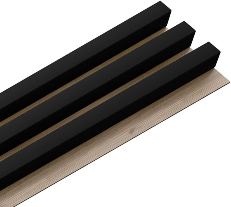 Lamel ścienny Stegu 275 x 17,6 cm dąb/czarny 3 elementy