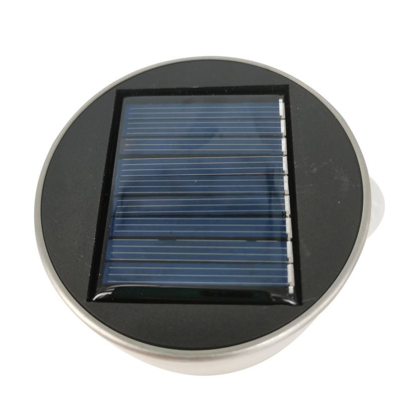 Lampa ogrodowa solarna GoodHome Kiana z czujnikiem ruchu 50 lm 5000 K stalowa