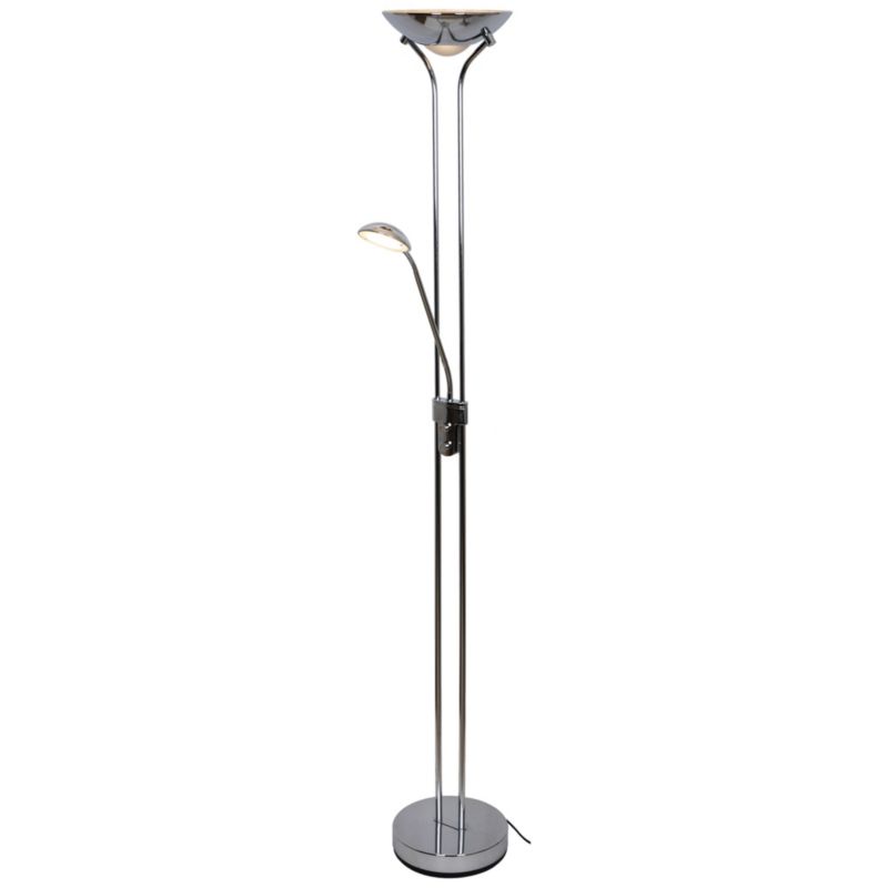 Lampa podłogowa LED GoodHome Pulmoz chrom