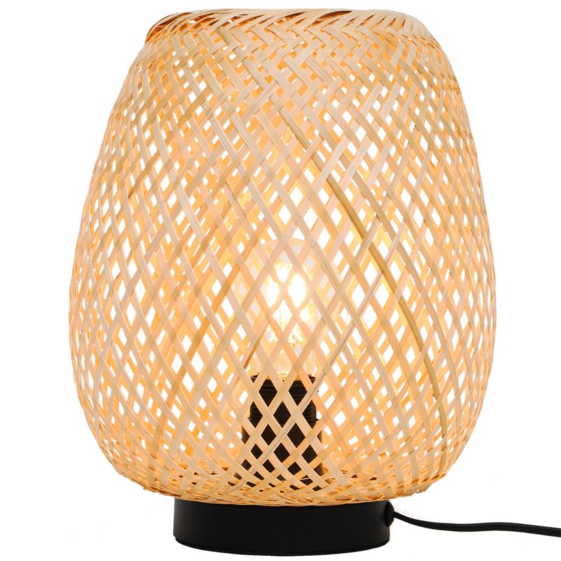 Lampa stołowa GoodHome Kasungu 1-punktowa E27 natural / biała