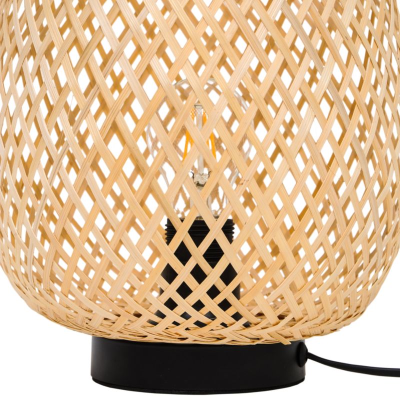 Lampa stołowa GoodHome Kasungu 1-punktowa E27 natural / biała