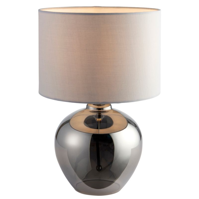 Lampa stołowa GoodHome Marietaz 1-punktowa E14 taupe / dymiona