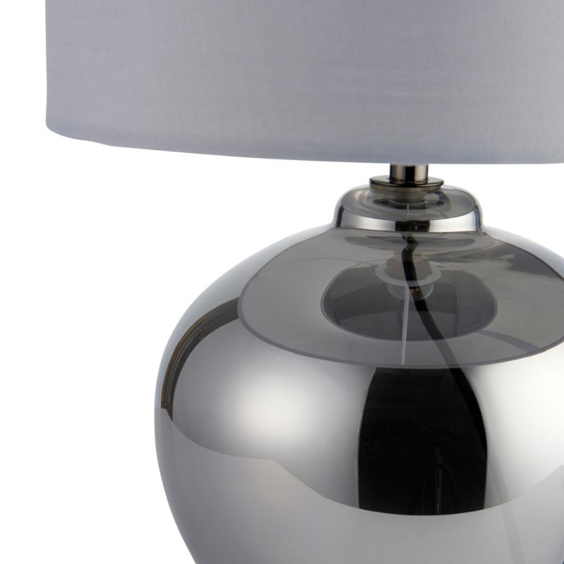 Lampa stołowa GoodHome Marietaz 1-punktowa E14 taupe / dymiona
