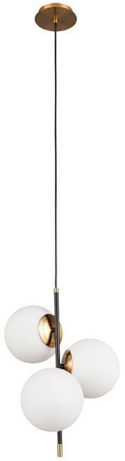 Lampa wisząca Italux Stelia 3-punktowa E14 mosiądz