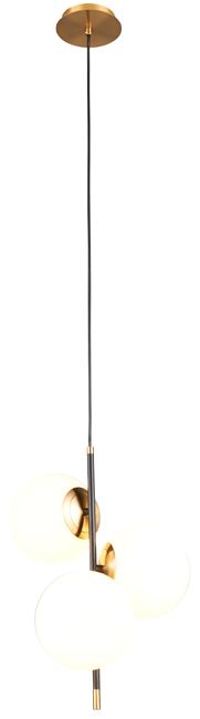 Lampa wisząca Italux Stelia 3-punktowa E14 mosiądz