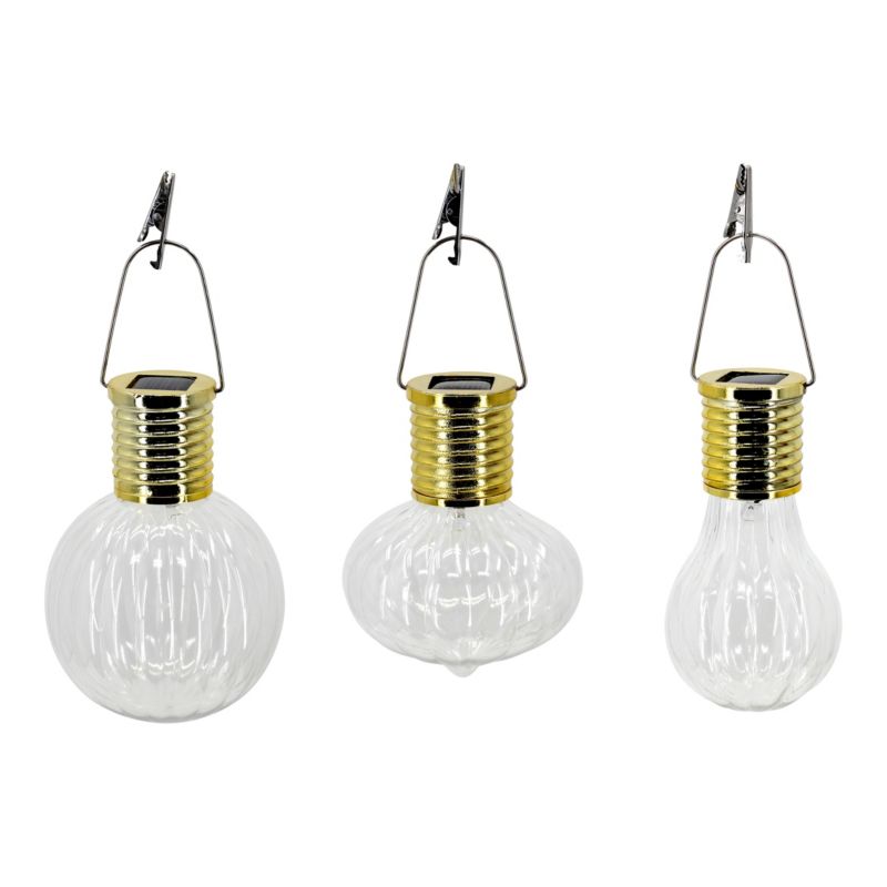 Lampa wisząca solarna 3000 K IP44 3 szt