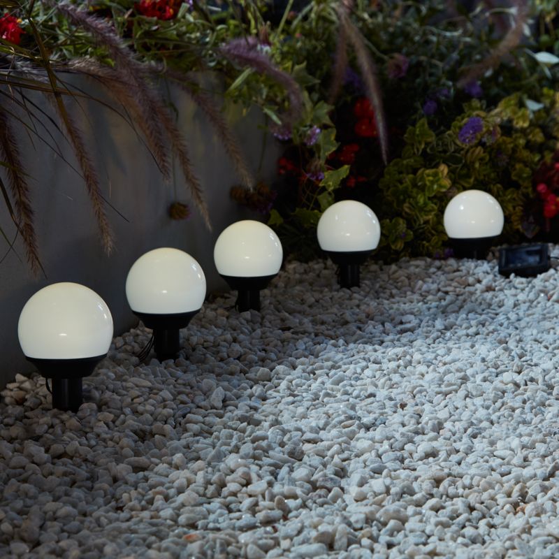 Lampka solarna kula 9 cm wbijana 5 szt