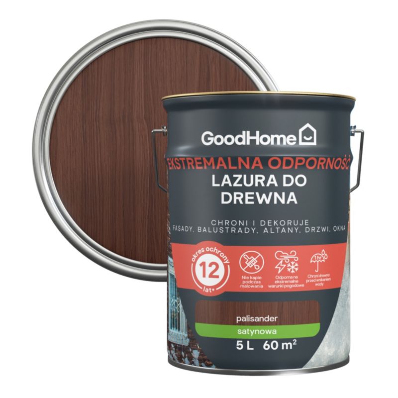 Lazura GoodHome 12 lat palisander 5 l