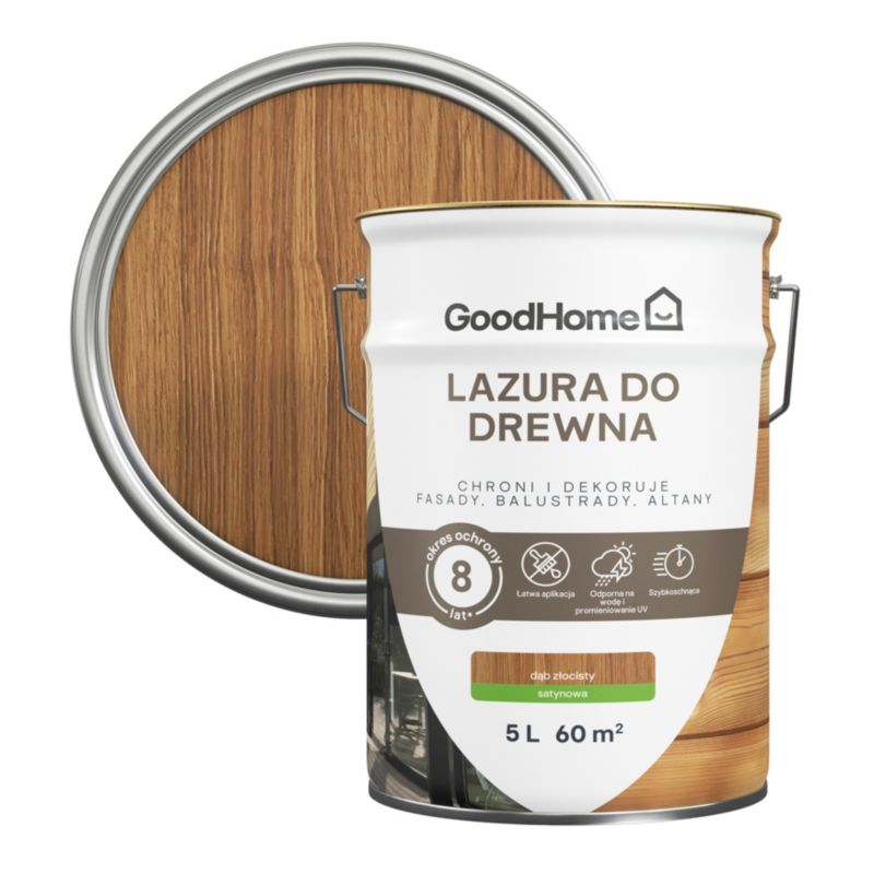 Lazura GoodHome 8 lat dąb złocisty 5 l