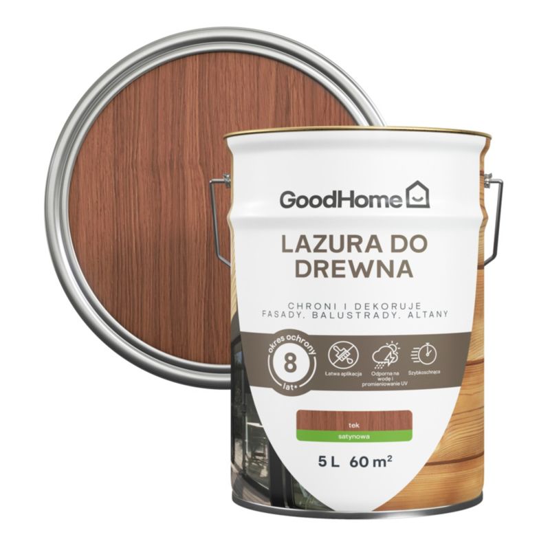 Lazura GoodHome 8 lat teak 5 l