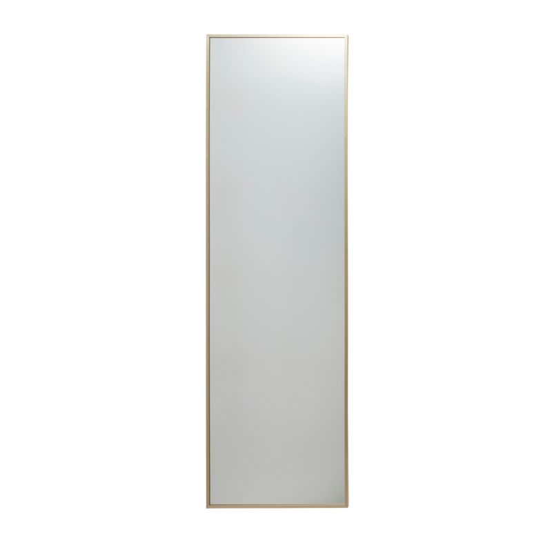 Lustro prostokątne GoodHome Muhely 40 x 140 cm w metalowej ramie złote