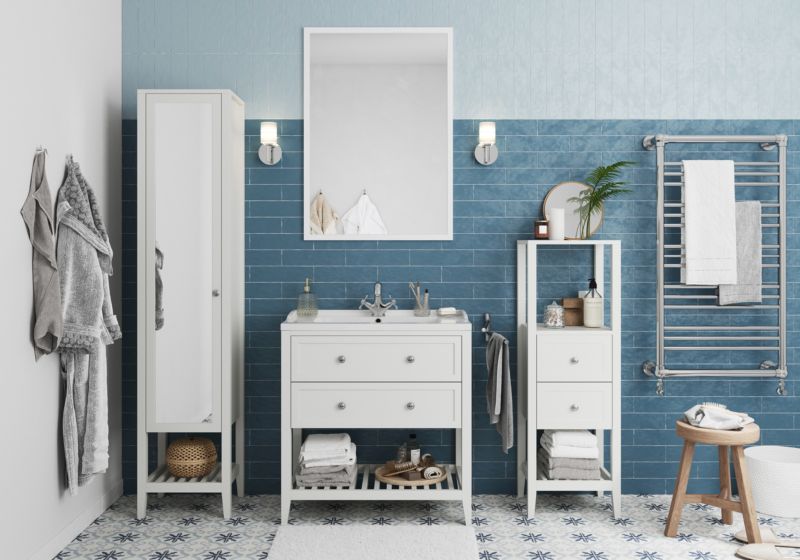 Lustro prostokątne GoodHome Perma 100 x 70 cm białe