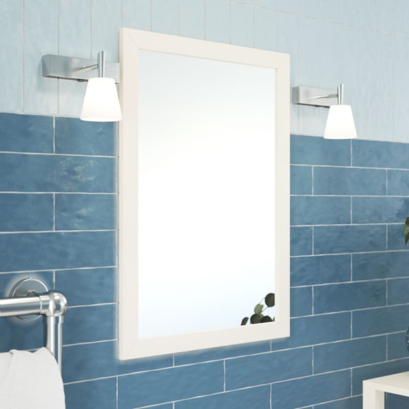 Lustro prostokątne GoodHome Perma 70 x 50 cm w ramie szare