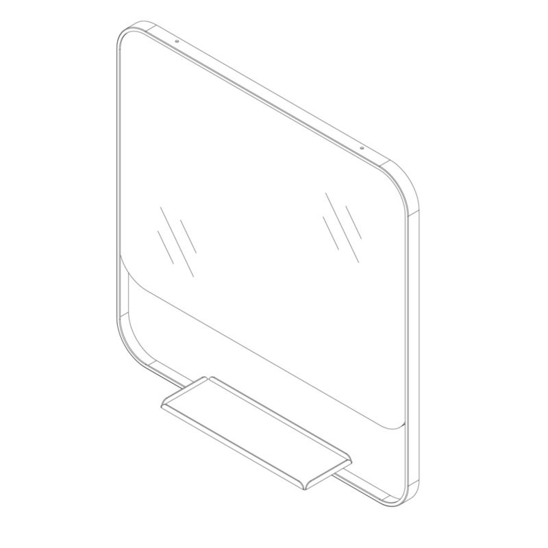 Lustro z półką GoodHome Maza 60,5 x 47,5 cm białe