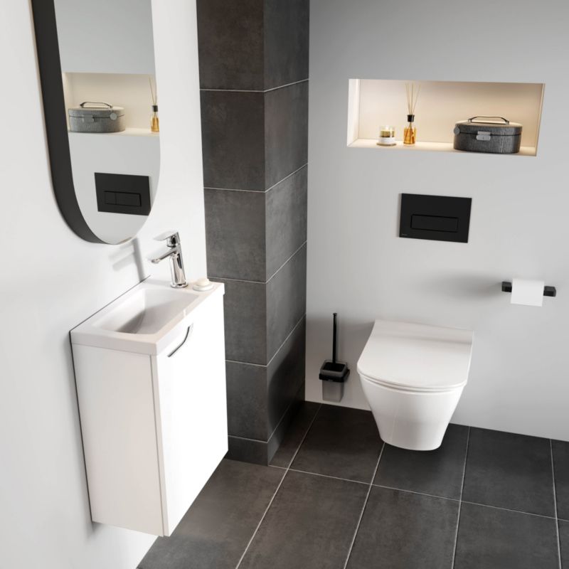 Miska WC Ravak Varii bezkołnierzowa z deską wolnoopadającą z duroplastu