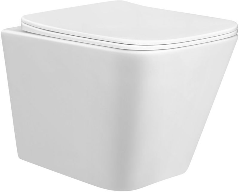 Miska WC wisząca Bravia bezkołnierzowa biała