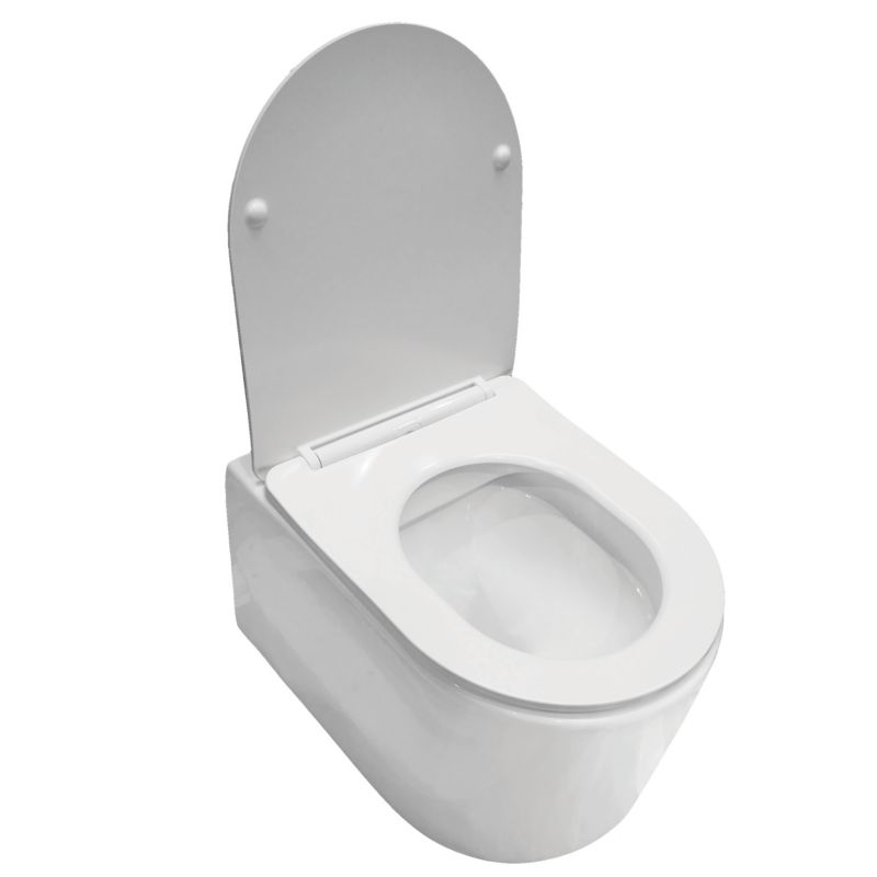 Miska WC wisząca Solider Como bezkołnierzowa z deską wolnoopadającą z duroplastu