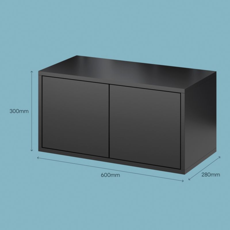 Moduł z drzwiami GoodHome Rigga 60 cm czarny
