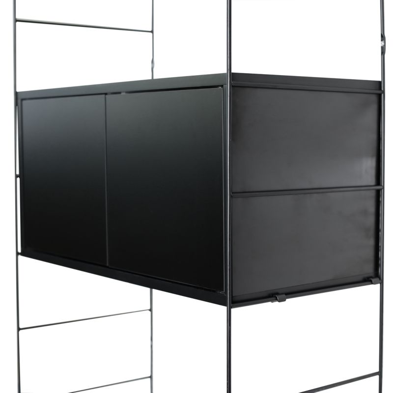 Moduł z drzwiami GoodHome Rigga 60 cm czarny
