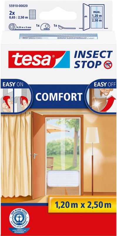 Moskitiera drzwiowa Tesa Comfort 1,2 x 2,5 m biała