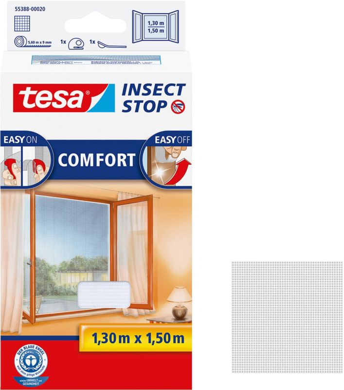 Moskitiera okienna Tesa Comfort 1,3 x 1,5 m biała