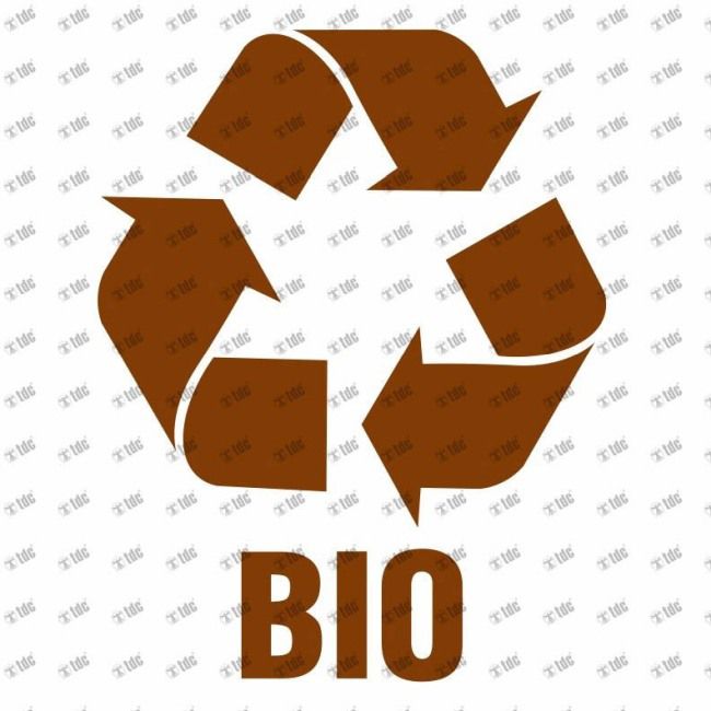 Naklejka na kosz do segregacji śmieci Bio
