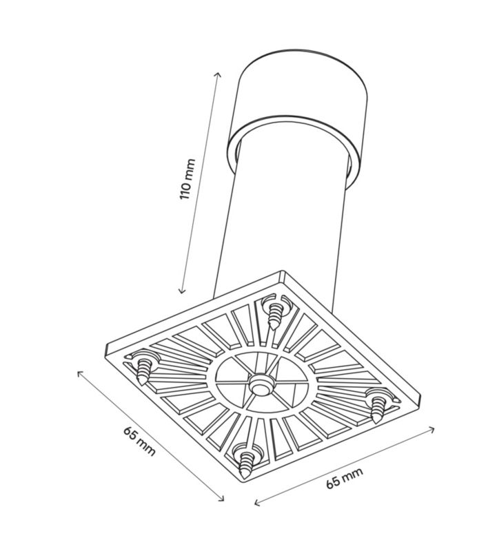 Nóżki regulowane GoodHome Atomia 11 cm białe 2 szt