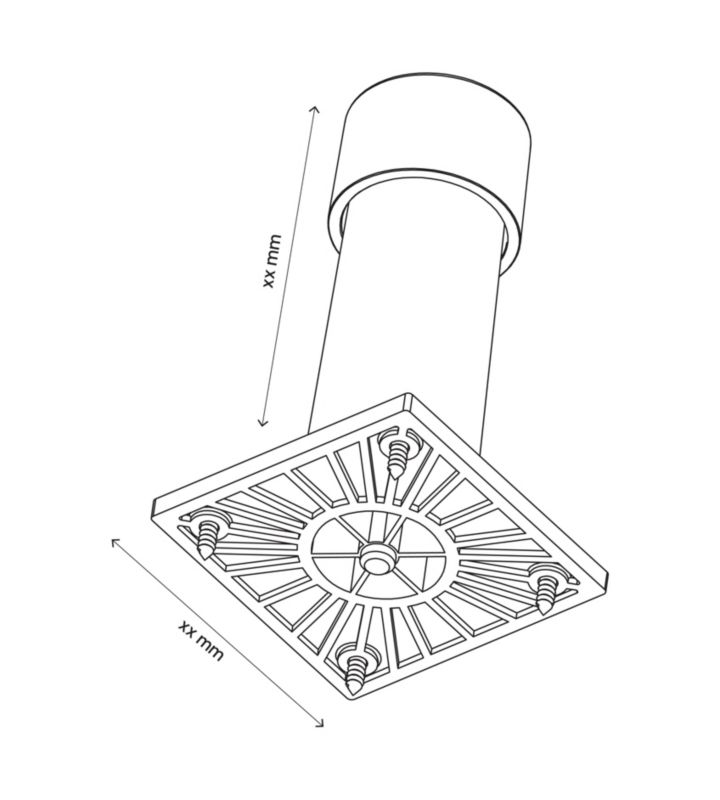 Nóżki regulowane GoodHome Atomia 11 cm szare 2 szt