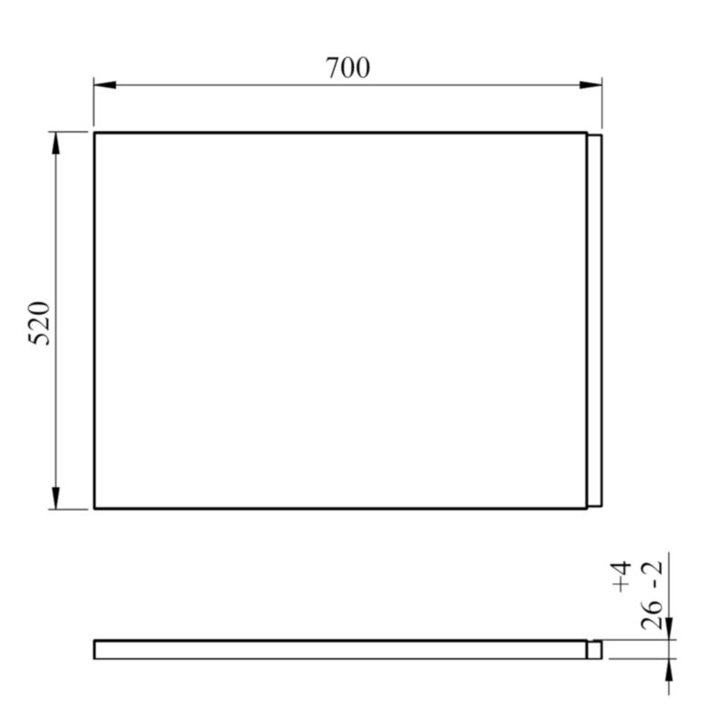 Obudowa wanny GoodHome Cavally / Teesta bok 70 cm