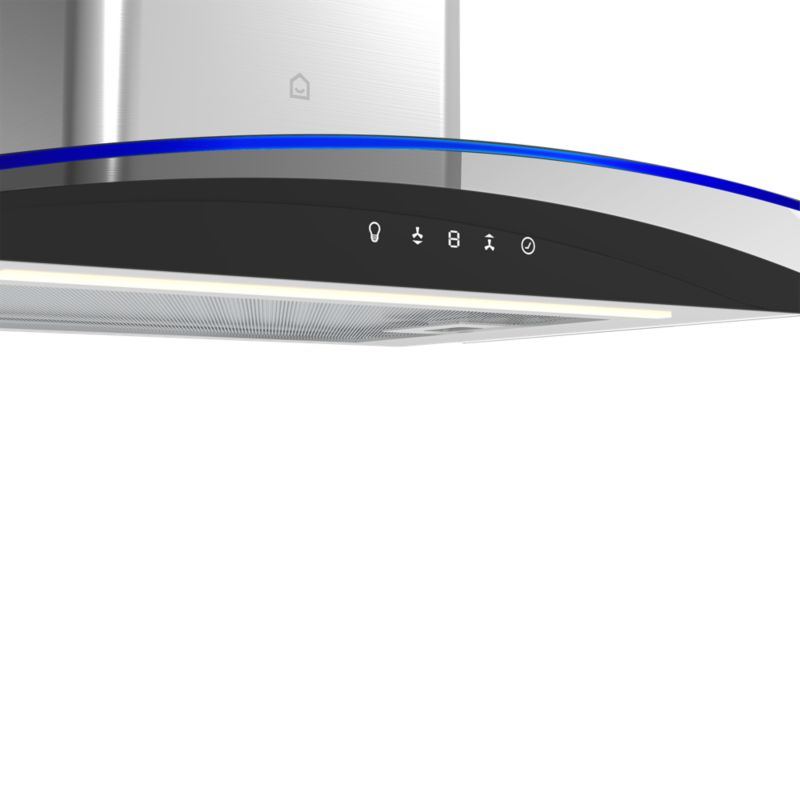 Okap kuchenny GoodHome Linksense Curv 60 cm szkło