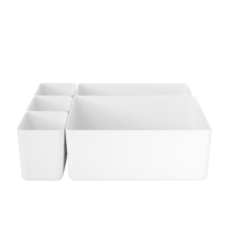 Organizery GoodHome Glomma białe 5 szt