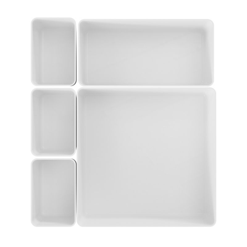 Organizery GoodHome Glomma białe 5 szt