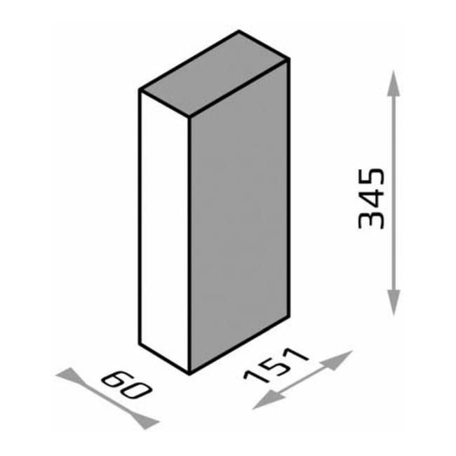 Palisada Joniec Stone 15,1 x 6 x 34,5 cm silver