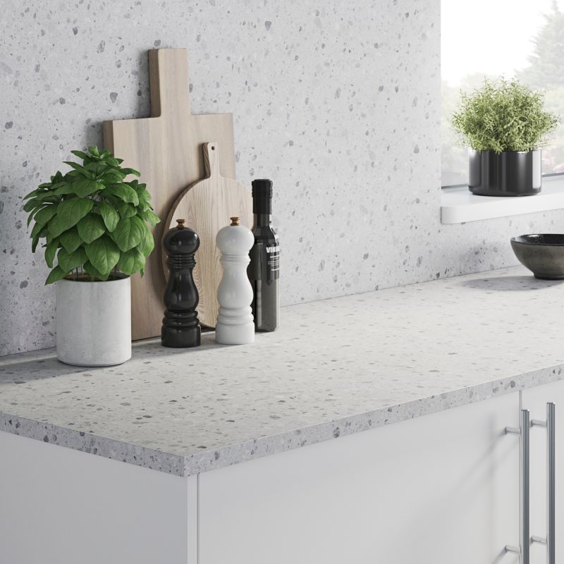 Panel przyblatowy laminowany GoodHome Algiata 0,8 x 60 x 300 cm terrazzo