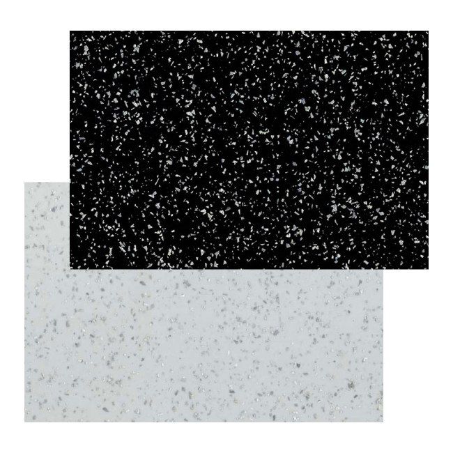 Panel przyblatowy laminowany GoodHome Berberis 0,3 x 60 x 200 cm black / white star