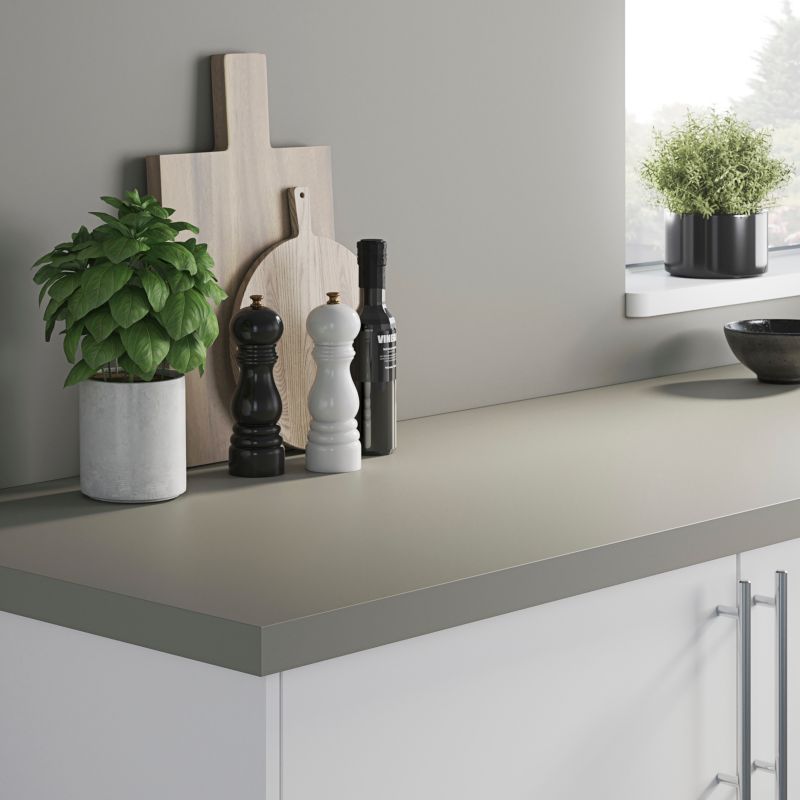 Panel przyblatowy laminowany GoodHome Nepeta 0,3 x 60 x 200 cm tytanowy szary / cynk