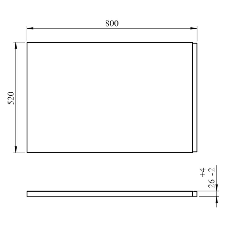 Panel wannowy końcowy 80 cm