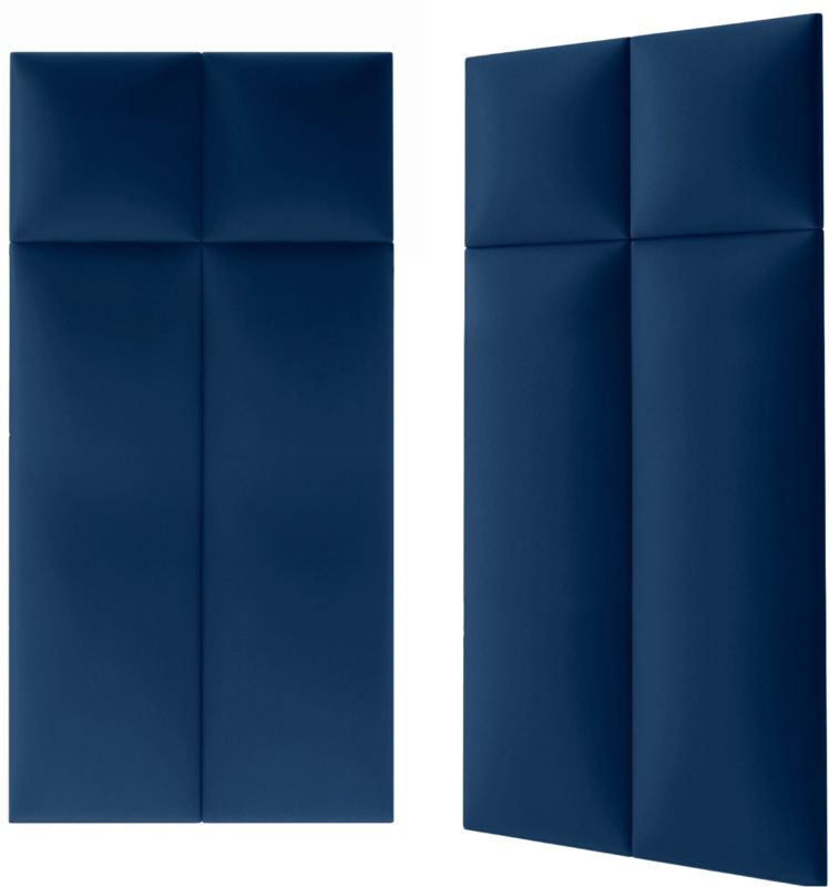 Panel ścienny tapicerowany Stegu Mollis prostokąt 90 x 30 cm ciemny niebieski