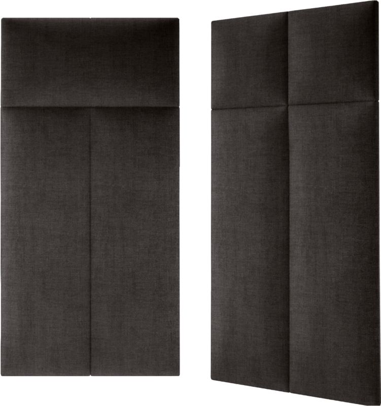 Panel ścienny tapicerowany Stegu Mollis prostokąt 90 x 30 cm grafitowy