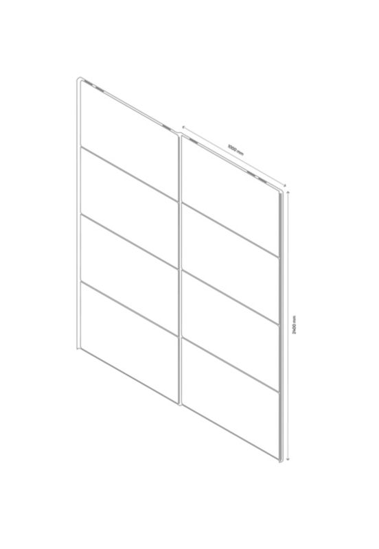 Panele do drzwi przesuwnych GoodHome Atomia 225 x 100 cm białe 4 szt