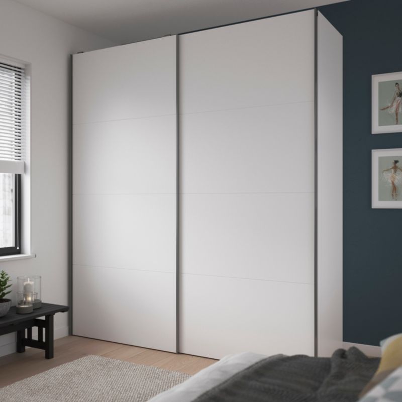 Panele do drzwi przesuwnych GoodHome Atomia 225 x 100 cm białe 4 szt