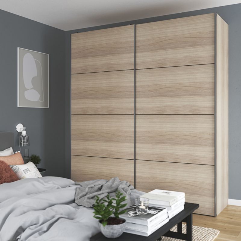 Panele do drzwi przesuwnych GoodHome Atomia 225 x 100 cm dąb 4 szt