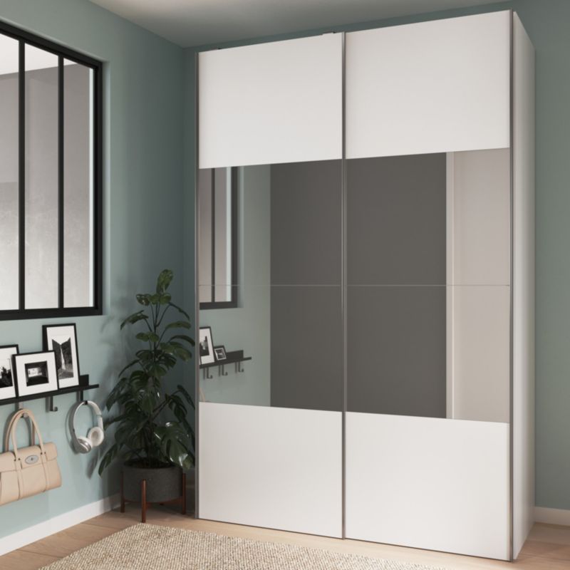 Panele do drzwi przesuwnych GoodHome Atomia 225 x 75 cm białe 4 szt